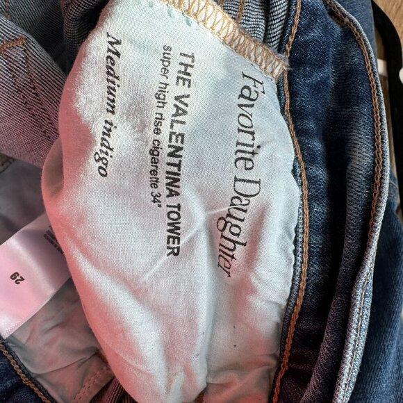 New Favorite Daughter The Valentina Tower Super High Rise Jeans in Medium Indigo - Picture 9 of 13